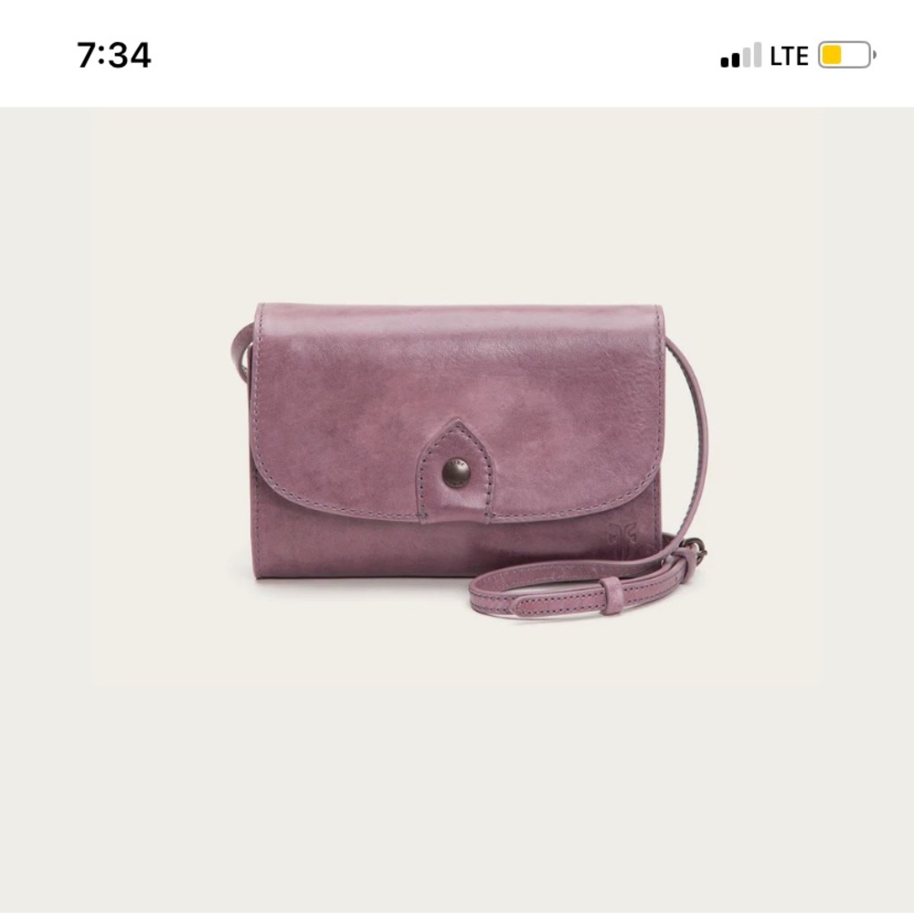 Frye leather crossbody wallet purse